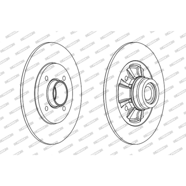1 Disque De Frein Avec Roulement Ferodo Ddf1984-1